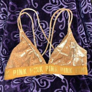 Velvet Gold PINK Victoria’s Secret Bralette 🌟